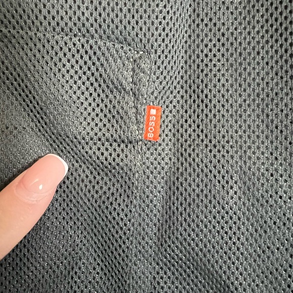 BOSS Hugo Boss Grey Mesh Button Up Shirt - Picture 4 of 5